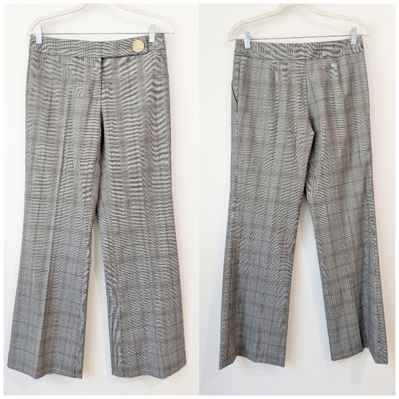 Tory Burch Plaid Wide Leg Trouser - Picture 1 of 6